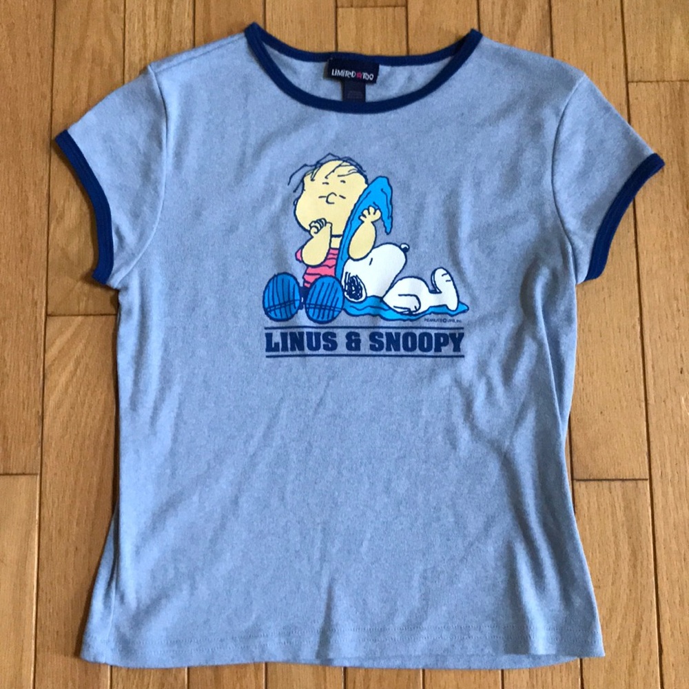 Snoopy & Linus Blue Ringer Tee